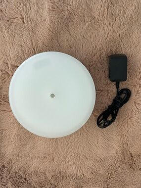 Round White Ultrasonic Aroma Diffuser with Power Adapter
